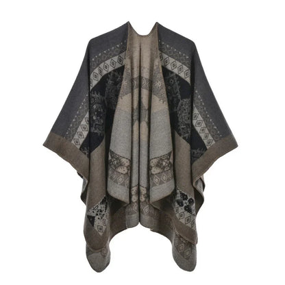 Winter Fashion Poncho Women Capes Scarf Imitation Cashmere Ladies Scarves Warm Shawls Wraps Woman Ponchos Bufanda Mujer Foulard