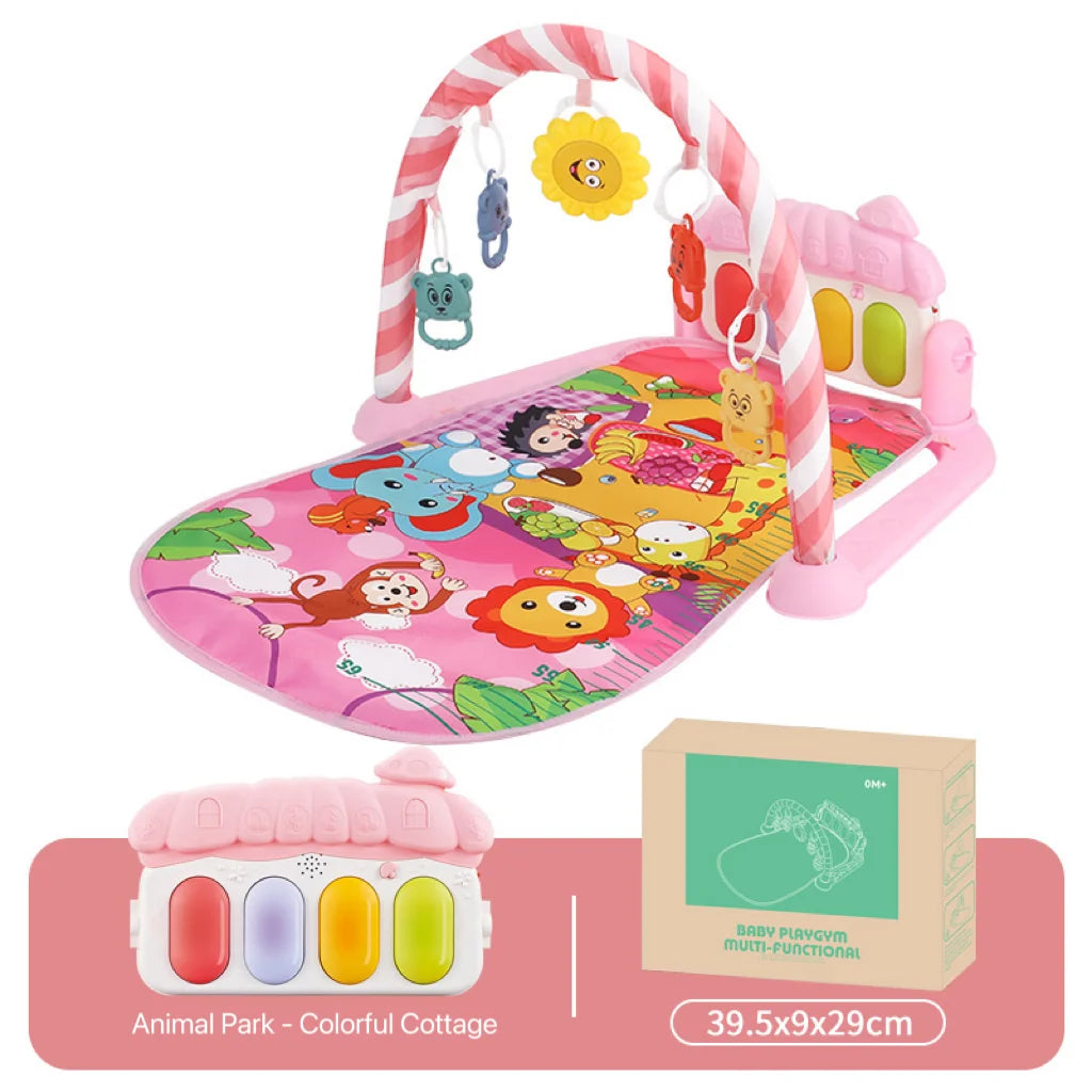 Baby Fitness Racket Piano Toy Newborn Baby Music Pedal Piano Fitness Equipment Soft Detachable Baby Climbing Mat Pedal Toy