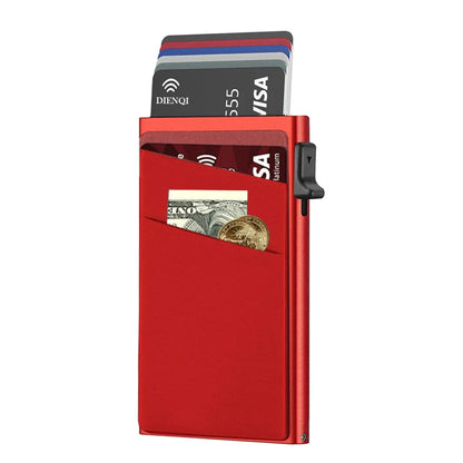 Rfid Credit Card Holder Men Thin Slim Mini Minimalist Wallets Luxury Metal Bank ID Cardholer Case Wallet for Men Choice Purses
