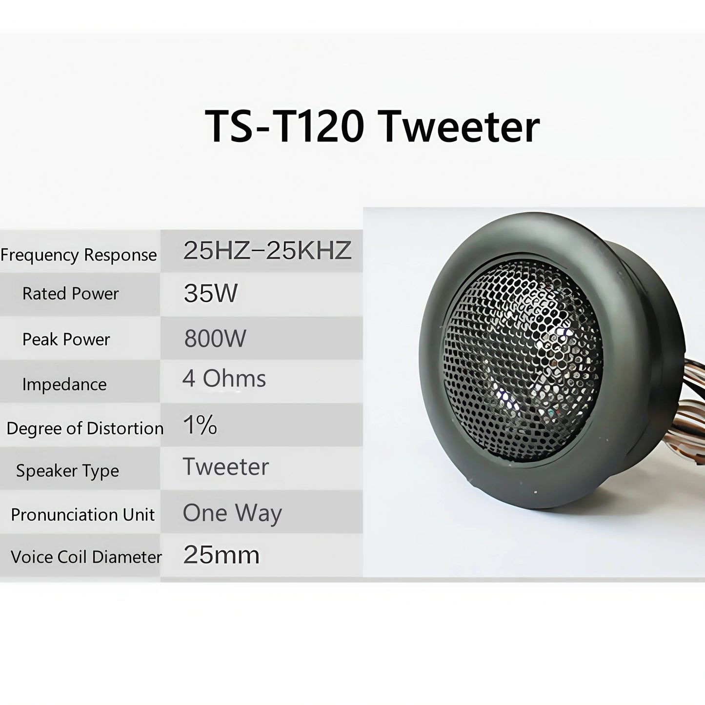 1 Pair MAX 800W Car Speaker 12V Universal High Efficiency Car System Tweeter Speaker TS-T120 Auto Sound Box Car Stereo Speaker