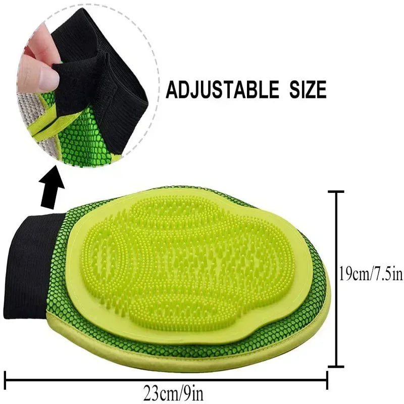 Pet Grooming Massage Gloves for Cats And Dogs Silicone Dog Bath Cleaning Brush Soft Grooming Tools for Animal Care