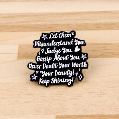 I'm NICER THAN MY FACE LOOKS Quote Enamel Pins ADHD Brooch Badge on Backpack Lapel Pin Costume Accessories Fashion Jewelry Gifts