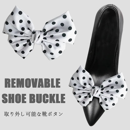 1 Pc Accessories High Heel Gauze Removable Charm Buckle Shiny Clips Shoe Decorations Clip Bow Ribbon