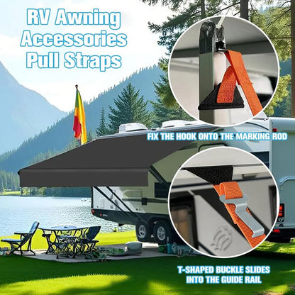 RV Awning Storm Band Straps Tie Down Caravan Camping Accessories For Thule Fiamma Dometic Awning Canopy Most Motorhomes