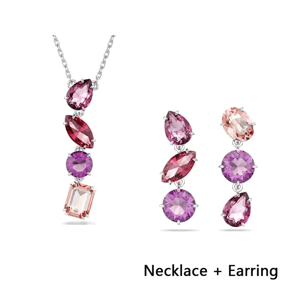 2026 High Quality Shiny Luxury Brand Fine Jewelry Sets Exquisite Fine Fashion Party Gifts for Women New Christmas Ornaments