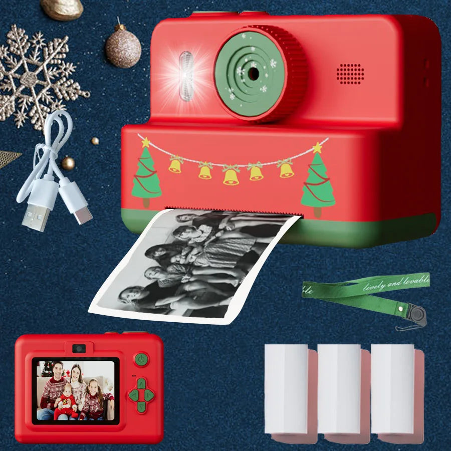 Digital Children Camera Photography Instant Print Photo Kids Video Recorder Mini Thermal Printer 1080P HD Video Christmas Gifts