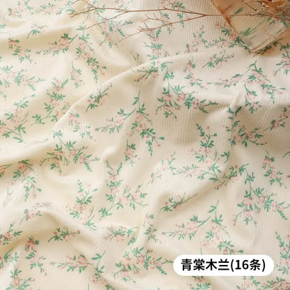 0.5m/1m Thickened Corduroy Fabric Small Floral Printed Fabric Making Dresses Children's Clothing Handmade DIY Clothing Fabrics