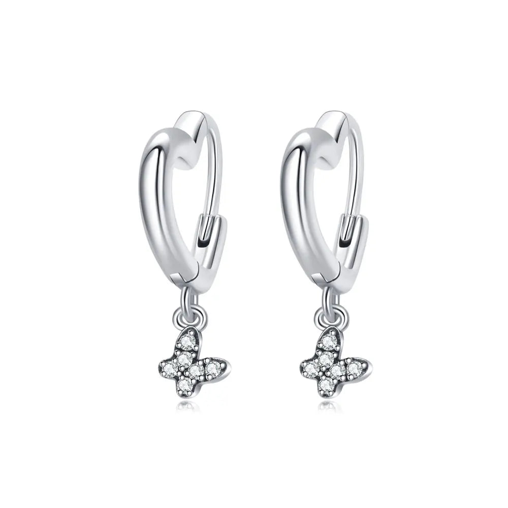 New 2026 Original 925 Sterling Silver Earrings For Women Piercing Hoop Love Heart Earings Rose Gold Wedding Gift Luxury Jewelry