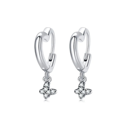 New 2026 Original 925 Sterling Silver Earrings For Women Piercing Hoop Love Heart Earings Rose Gold Wedding Gift Luxury Jewelry