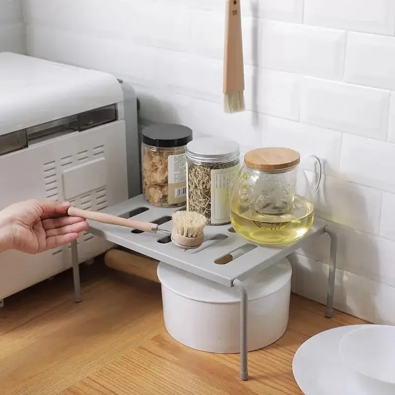 Home Closet Organizer Storage Shelf for Kitchen Rack Space Saving Wardrobe Decorative Shelves Cabinet Holders