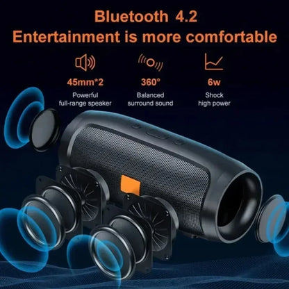 XIKCU Dual Speaker Bluetooth Speaker Stereo Outdoor Tfusb Playback Fm Voice Broadcasting Portable Subwoofer 50 Wireless Speaker