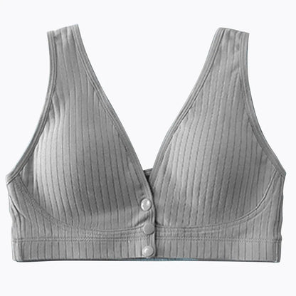Cotton Maternity Nursing Bras Pregnant Breastfeeding Front Button Thin Breatable Pregnancy Women Underwear No Underwire Bralette