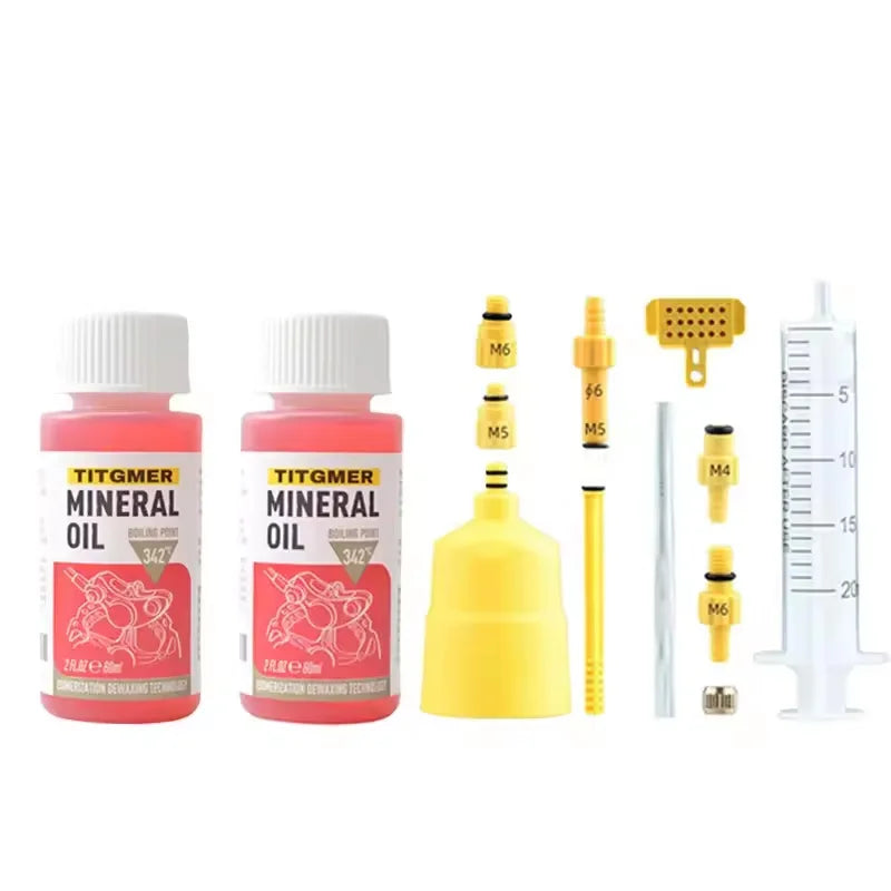 High Performance Bike Brake Mineral Oil - 60ml/2oz - Ideal for Shimano and Tektro Hydraulic Brake Systems
