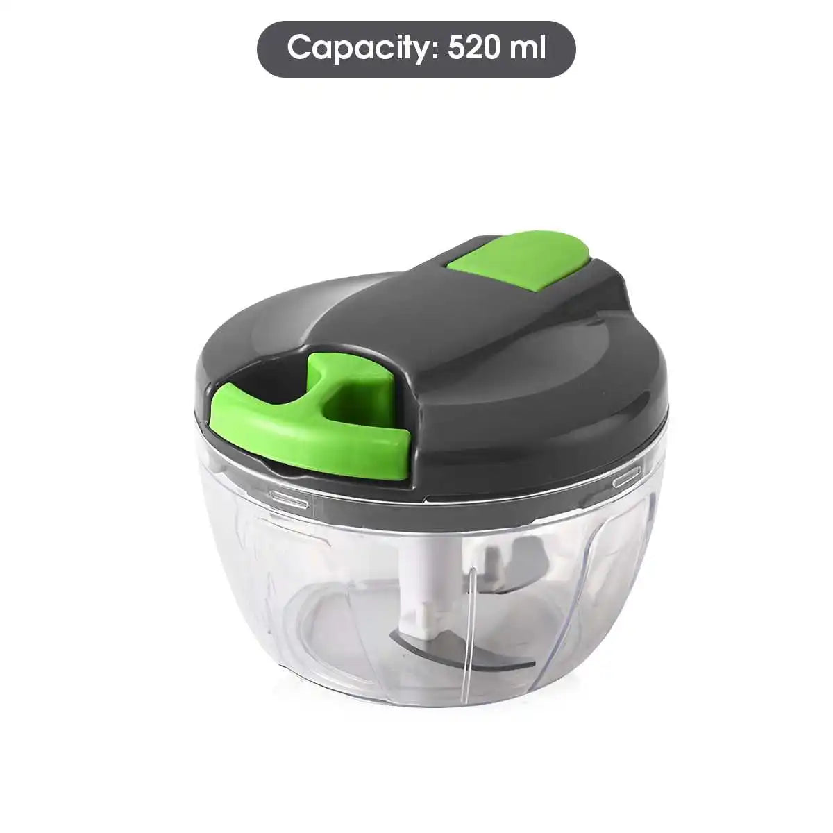 1PC 520/900ml Succulent Meat Grinder, Garlic Chopper, Onion Chopper, Vegetable Chopper, Rotating Kitchen Cooking Accessories