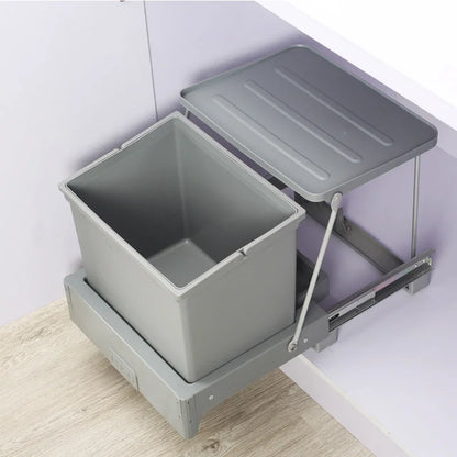 Built-In Trash Can, Cabinet Pull-Out Garbage Bin, Pop-Up Waste Storage Basket, Hidden Storage Bucket, Kitchen Bin, Bedroom
