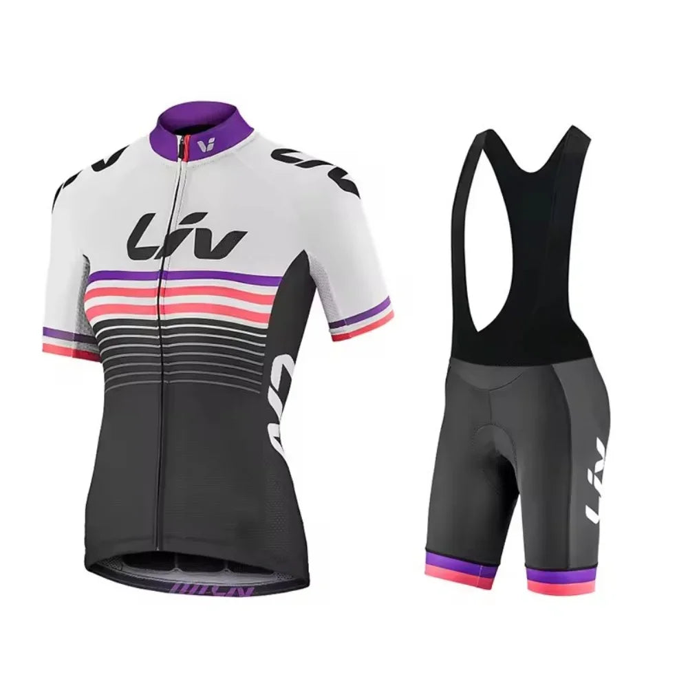 Liv New Women Cycling Shorts Set 2025 Cycling Jersey Bike Clothing Suit Liv Team Version Racing Suit Roupa Ciclismo Feminine