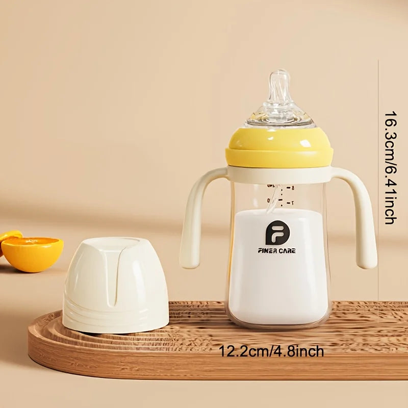 240ml baby bottle, suitable for water and formula, with handle and lid, easy to hold, unisex feeding bottle - perfect gift