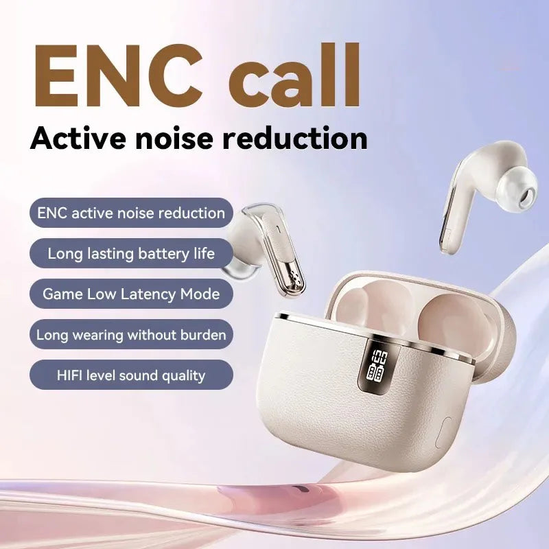 E20 ENC Wireless Earbuds InEar Bluetooth5.3 Stereo Sports Earphones Noise Reduction Headset With Mic LED Digital Display