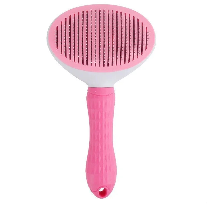 Easy-to-Clean Pet Grooming Brush for Cats and Dogs - One-Click Hair Removal, Detangling, Shedding Reduction