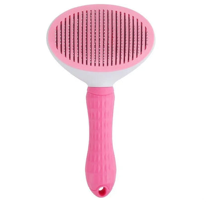 Easy-to-Clean Pet Grooming Brush for Cats and Dogs - One-Click Hair Removal, Detangling, Shedding Reduction