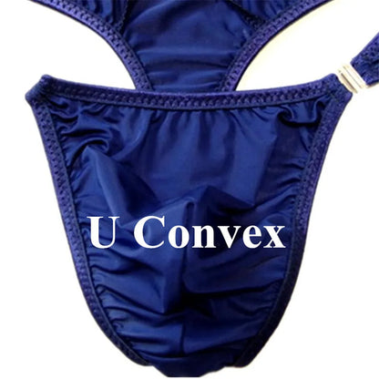 5Pcs/Set Men Sexy G-string Transparent Buckle Low Waist Thong Nylon High Quality Underwear U Pouch Cozy Underpants Fast Shipping