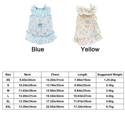 Pet Clothes Thin Dog Cool Dress Cute Breathable Dog Cooler Clothes Soft Skin-friendly Pet Dress for Small Medium Dogs