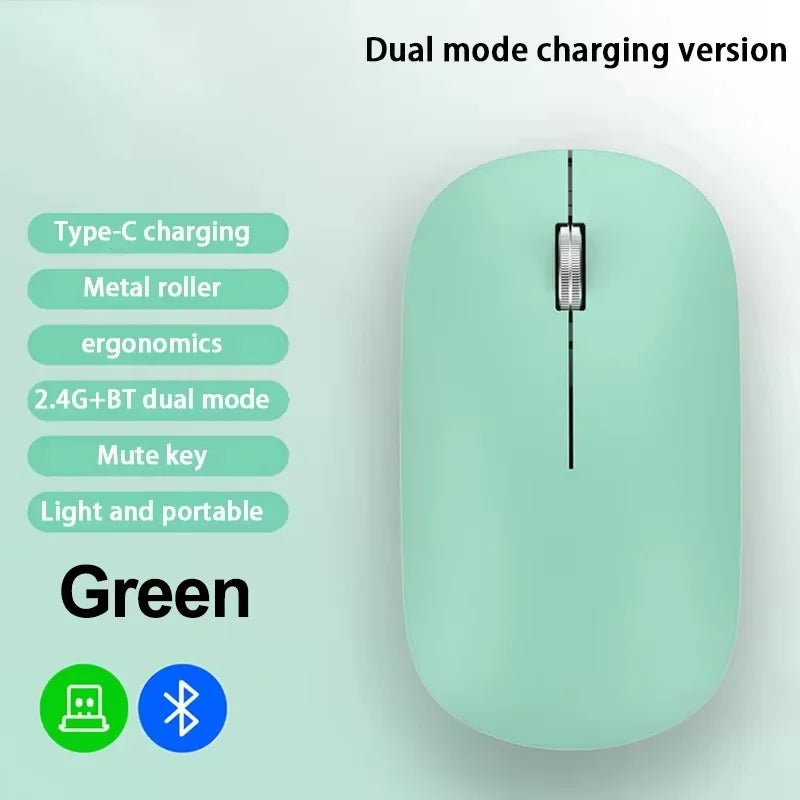 Lenovo Wireless Bluetooth Mouse 2.4G Dual Mode Type-C Charging Silent Ergonomic Portable Laptop Office Gaming Universal Mouse