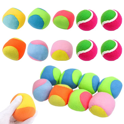 3-12PCS/Set Soft Hard Sticky Ball Balance Balls Mix Colors Lightweight Catch Chasing Games Home Park Playground Pet Supplies ZYF