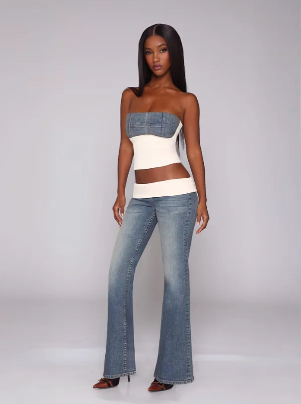 European and American Fashion Simple Stretch Jeans Women's Y2K New Fashion Harajuku Goth Sexy Slim Casual Joker Pants Streetwear