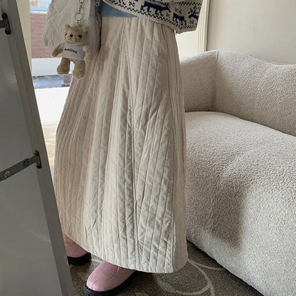 Exquisite Bla Pleated Cotton f Skirt Flared A-Line Silhouette High Waist Design Cact Floral Print Perfect for Autumn ...