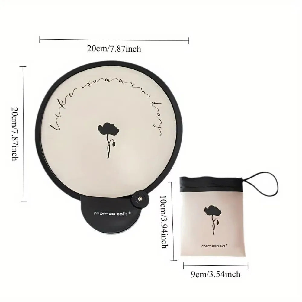Portable Handheld Folding Fan with Storage Bag Compact And Portable Suitable for Outdoor Activities in Summer