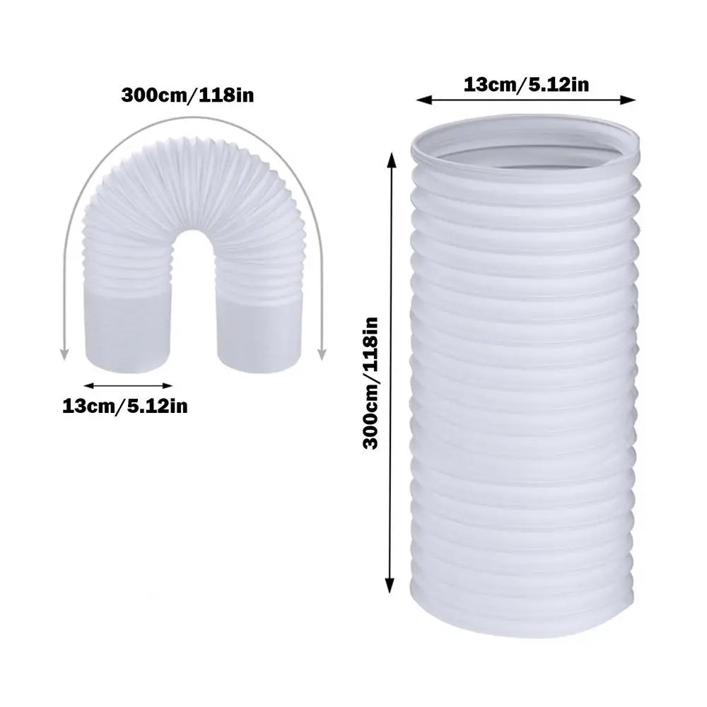 1.5/2/3 M Portable Air Conditioner Window Vent Kit AC Conditioner Exhaust Hose Universal Duct Extension Pipe Air System Vent