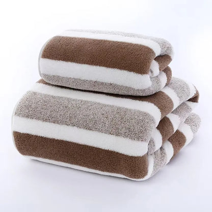 1-pack thick bath towel, strong water absorption and quick drying, non shedding, durable - very suitable for families, beaches,