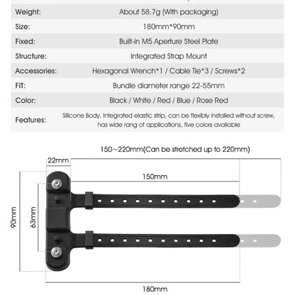 Bicycle Water Bottle Holder Adaptor 5 Colors Silicone Bottle Cage Strap Seatpost Fork Frame Multi Location Mounting Bike Parts