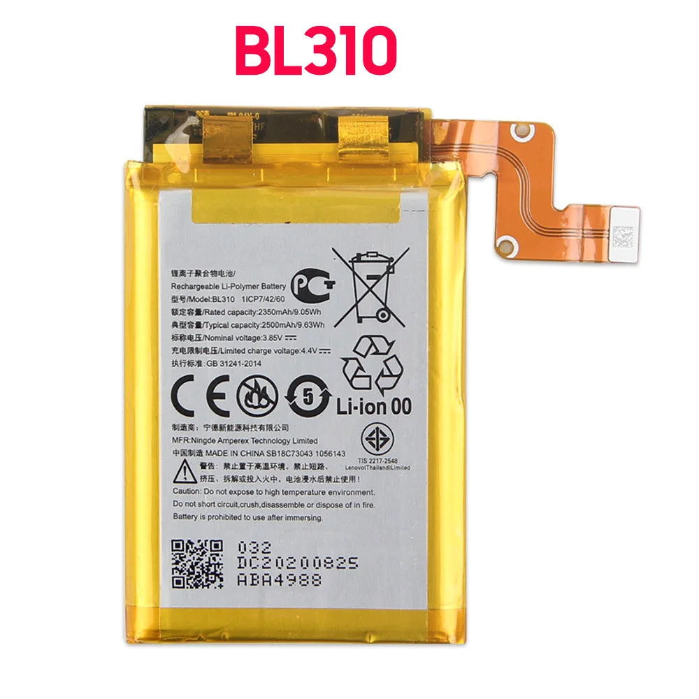 New Replacement Phone Battery For Lenovo Legion Duel Legion Pro L79031 BL310 BL312 Rechargeable Batteries 2500mAh