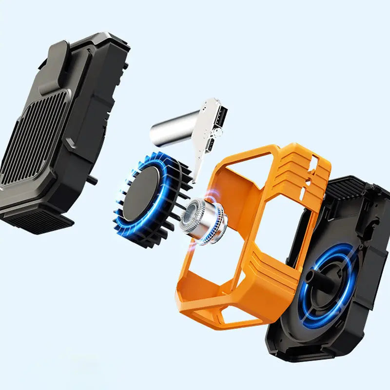 Portable air-cooling fan with strong airflow, wearable personal clip-on fan, USB charging, cool and compact mini fan