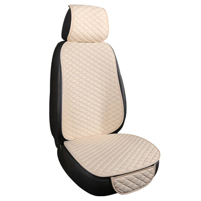 3Pcs Cotton and linen Car Seat Cover Set Universal Car Seat Cover Cushion All Season Car Seat Protector Interior Car Accessories