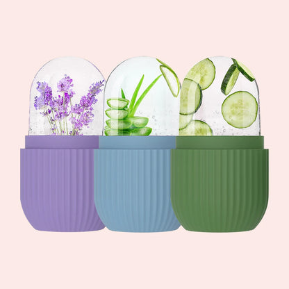 Reusable Silicone Face Ice Mask Mold for Cooling Puffy Eyes Soothing Skin Care Beauty Tool DIY Skincare Soft Flexible Freezer Sa