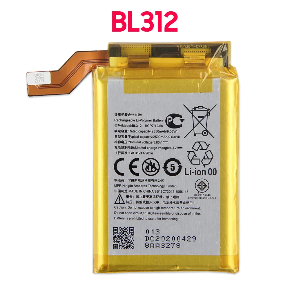 New Replacement Phone Battery For Lenovo Legion Duel Legion Pro L79031 BL310 BL312 Rechargeable Batteries 2500mAh