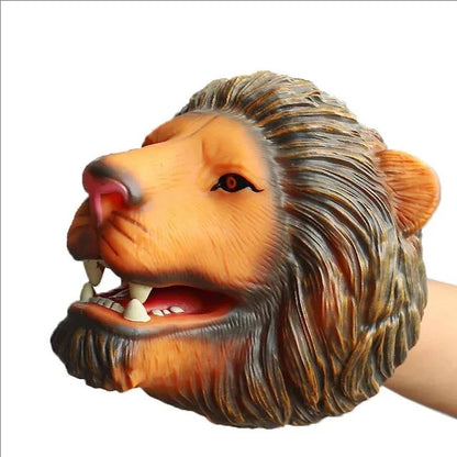 Pet Cat Dog Teasing Hand Puppets Dinosaur head Model Toy T-Rex Dino Jurass Shark Tiger Park Dolls Dinosaur Worlds Soft Plush Toy