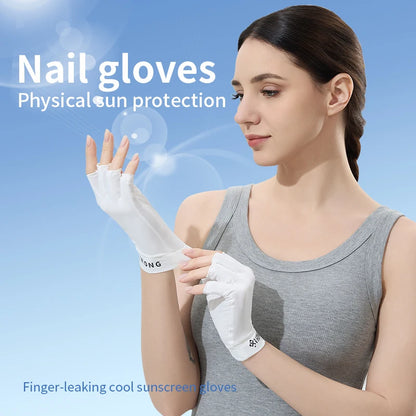 UV Gloves Are Used For Nail Art. These Are Professional UPF50+ UV Protective Gloves, Suitable For Nail Art. Five-Finger Gloves