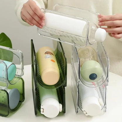 Bottles Storage Holder Free-Standing Desktop Keep Neat Kitchen Water Bottle Storage Shelf Drink Organizer Closet Organizer