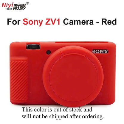 for Sony ZV1 Camera Soft Silicone Case Body Cover Protector Frame Skin for Sony ZV1 Camera ZV1 Glass Film Screen Protector