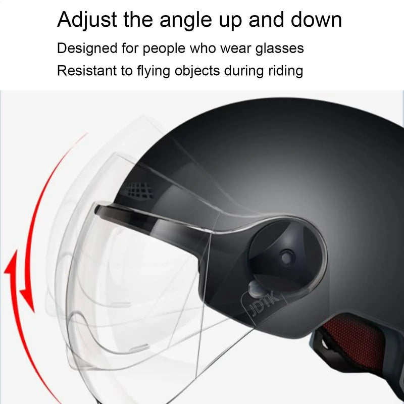 Adult's Half Helmet With Goggles for Motorbike Bicycle Cartoon Design 3C Certified for Men and Women Motorcycle Half Helmet