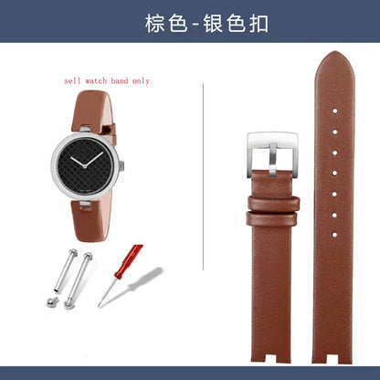 12-4mm 14-4mm Women's  Leather Watch Strap For Gucci Leather Notch Watch band YA141401 YA141505  Leather Watch Chain Wristband