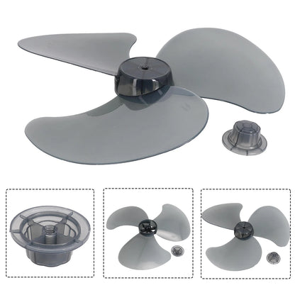 14Inch 3 Leaves Plastic Fan Blade Electric Fan Accessories Household Standing Pedestal Fan Blade Table Fanner With Nut Cover