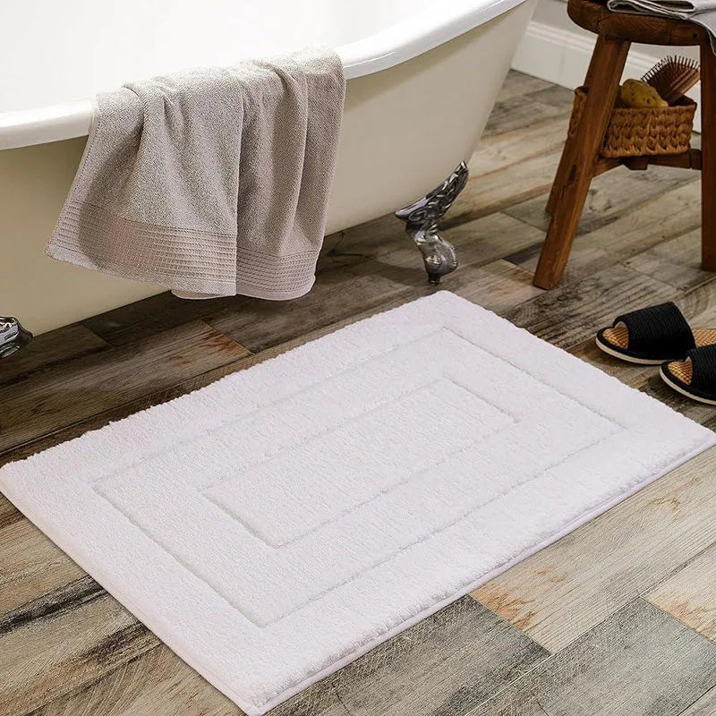 Thickened Bathroom Absorbent Floor Mat Solid Color Back Jacquard Quick-Drying Foot Pad Soft and Skin-Friendly Floor Carpet