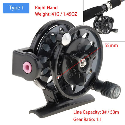 Mini Winter Ice Fishing Reel Ultralight 50mm 55mm 60mm Hand Reel Fly Fishing Line Wheel Carp Spool Pesca  Tackle