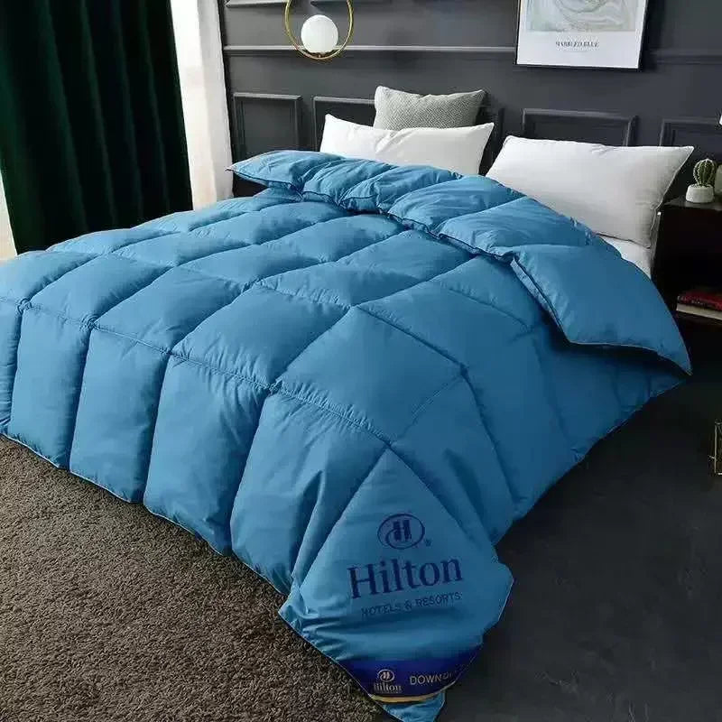 Warm Feather Velvet Comforter Hotel Four Seasons Quilt Single Bed Air-Conditioner Blanket Soft All-Season Sleep Home Bedding