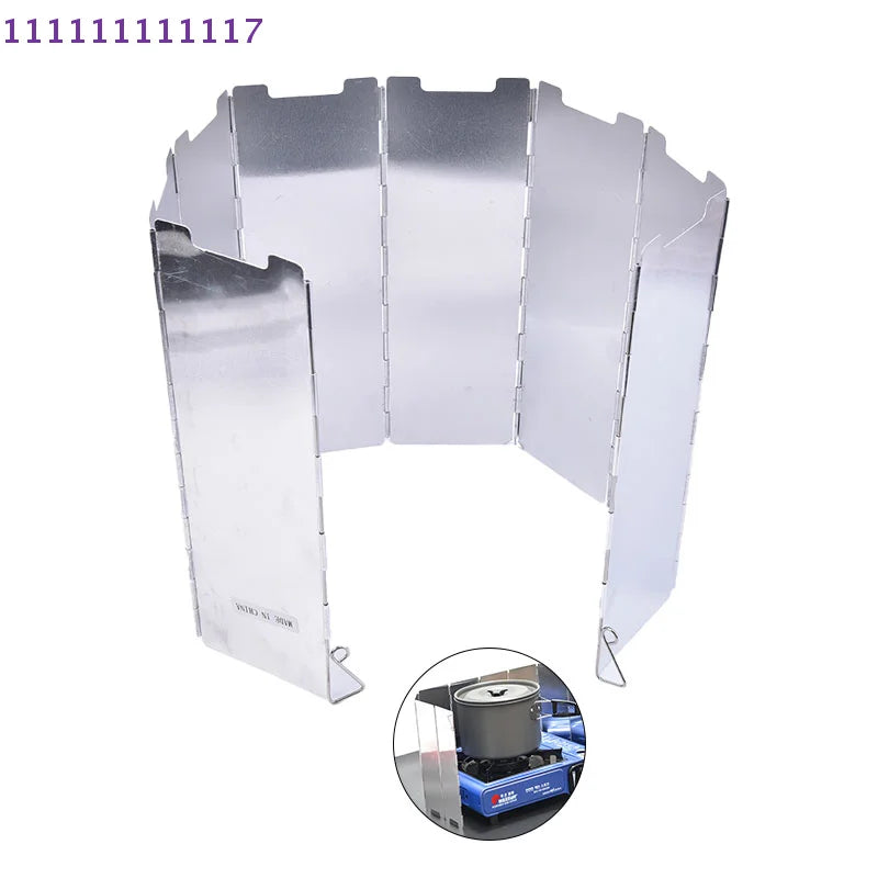 8-Plate Foldable Gas Stove with Integrated Windbreak  Portable Cooking Equipment for Outdoor Camping
